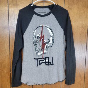 True Religion Men's TRBJ Skull Raglan Long Sleeve T-Shirt XS